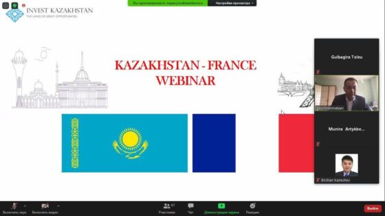 Kazakh Invest-пен және француз компанияларының өкілдерімен бейнеконференция аркылы кездесу